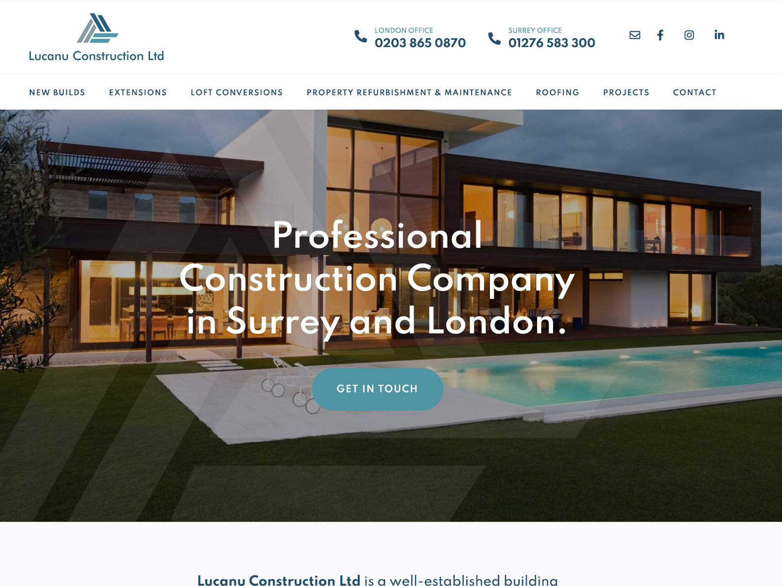 Lucanu Construction Website