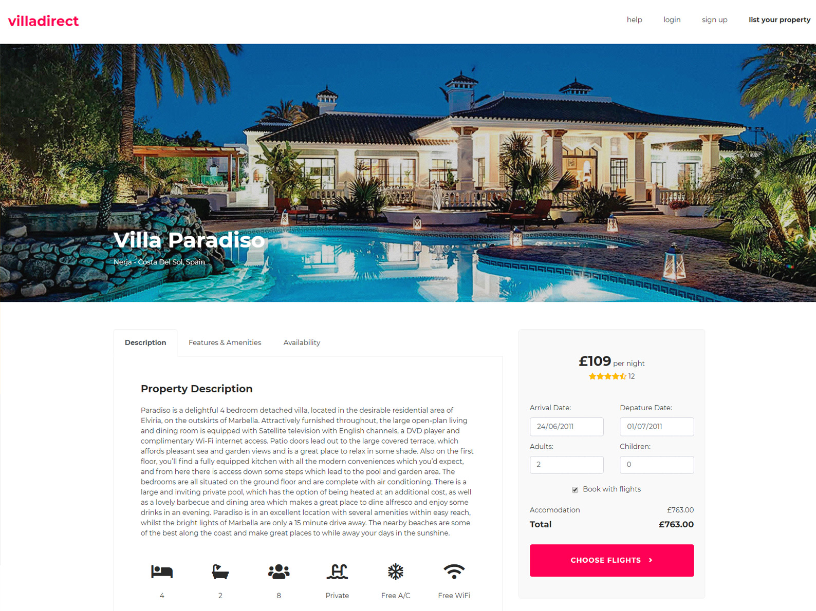 Villa Website